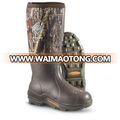 Special soldier camouflage printed antislip man rubber hunting rain boots